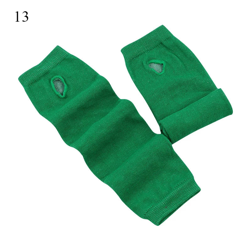 Winter Warm Long Gloves For Women Men Knitted Fingerless Elbow Gloves Red Striped Hip-Hop Mittens Outdoor Elastic Arm warmer