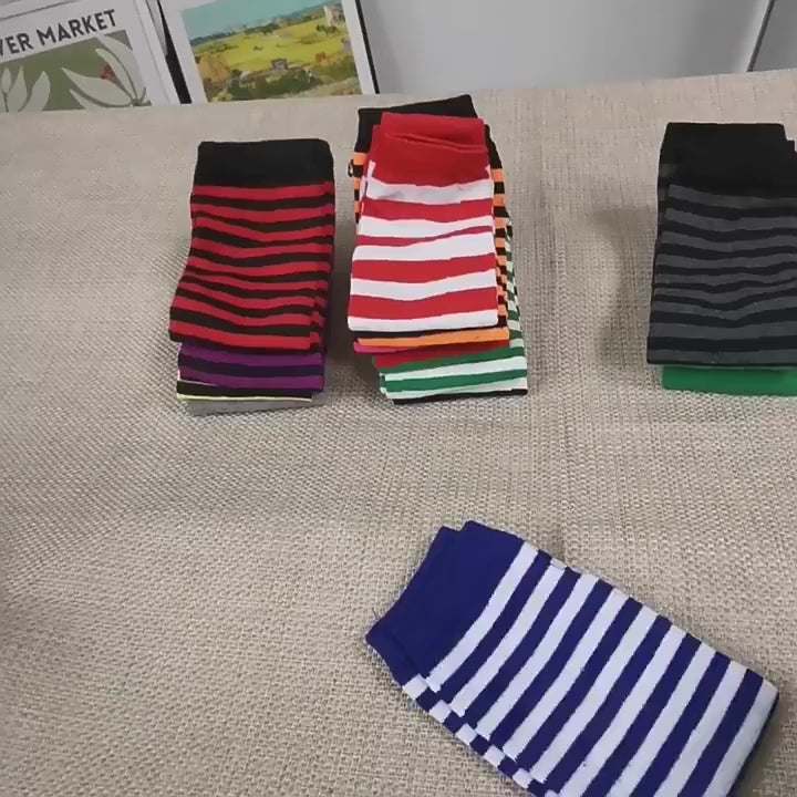 Winter Warm Long Gloves For Women Men Knitted Fingerless Elbow Gloves Red Striped Hip-Hop Mittens Outdoor Elastic Arm warmer